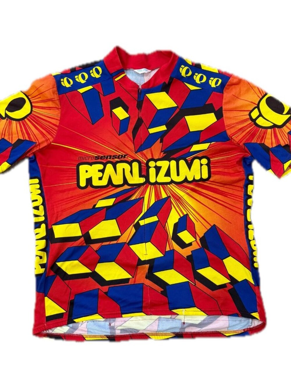 Vintage Pearl Izumi Micro Sensor Cycling Jersey Men's XL Geometric Made in USA